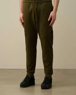 C.P. Company Diagonal Raised Fleece Sweatpants Ivy Green Fashion