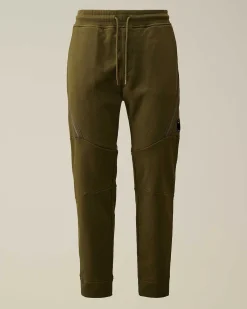 C.P. Company Diagonal Raised Fleece Sweatpants Ivy Green Fashion