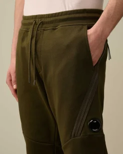 C.P. Company Diagonal Raised Fleece Sweatpants Ivy Green Fashion