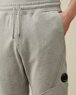 C.P. Company Diagonal Raised Fleece Sweatpants Grey Melange Best Sale