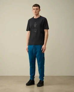 C.P. Company Diagonal Raised Fleece Sweatpants Ink Blue Best