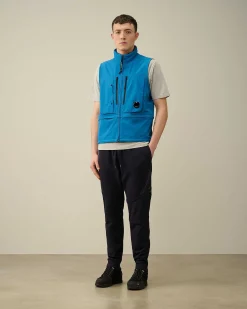 C.P. Company Diagonal Raised Fleece Sweatpants Total Eclipse-Blue Best