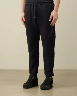 C.P. Company Diagonal Raised Fleece Sweatpants Total Eclipse-Blue Best