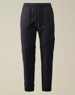 C.P. Company Diagonal Raised Fleece Sweatpants Total Eclipse-Blue Best
