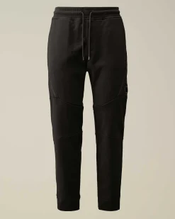 C.P. Company Diagonal Raised Fleece Sweatpants Black New