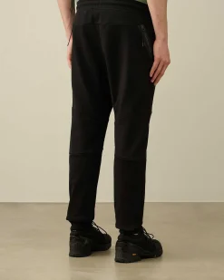 C.P. Company Diagonal Raised Fleece Sweatpants Black New