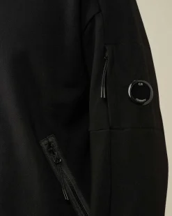 C.P. Company Diagonal Raised Fleece Zipped Sweatshirt Black Online