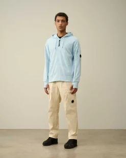 C.P. Company Diagonal Raised Fleece Zipped Hoodie Starlight Blue Shop