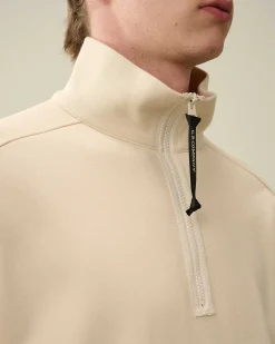 C.P. Company Diagonal Raised Fleece Zipped Sweatshirt Pistachio Shell-Beige Discount