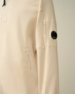 C.P. Company Diagonal Raised Fleece Zipped Sweatshirt Pistachio Shell-Beige Discount