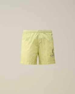 C.P. Company Eco-Chrome R Pocket Swim Shorts White Pear Best