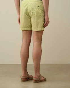 C.P. Company Eco-Chrome R Pocket Swim Shorts White Pear Best