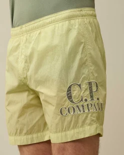 C.P. Company Eco-Chrome R Pocket Swim Shorts White Pear Best