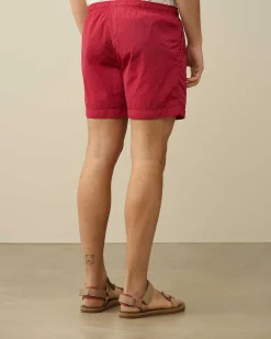C.P. Company Eco-Chrome R Short Swim Shorts Red Bud Best
