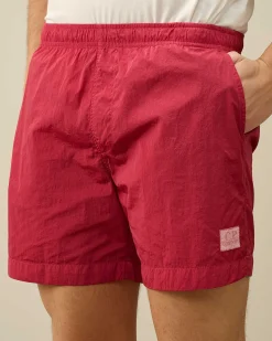 C.P. Company Eco-Chrome R Short Swim Shorts Red Bud Best