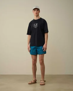 C.P. Company Eco-Chrome R Swim Shorts Ink Blue New