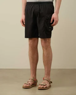 C.P. Company Eco-Chrome R Utility Swim Shorts Total Eclipse-Blue Discount