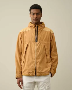C.P. Company 50 Fili Gum Mixed Goggle Jacket Pastry Shell-Orange Sale