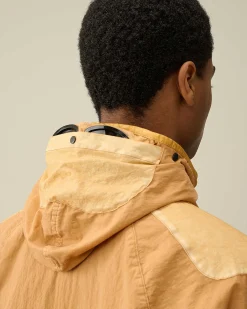 C.P. Company 50 Fili Gum Mixed Goggle Jacket Pastry Shell-Orange Sale