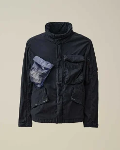 C.P. Company 50 Fili Gum Mixed Jacket Total Eclipse-Blue Best Sale