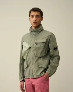 C.P. Company 50 Fili Gum Mixed Jacket Agave Green Hot