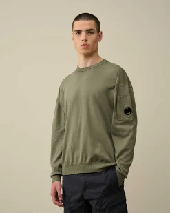 C.P. Company Filo Di Scozia Lens Knit Agave Green Hot