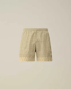 C.P. Company Flatt Nylon Baja Swim Shorts Pistachio Shell-Beige Shop