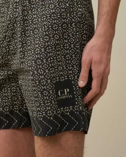 C.P. Company Flatt Nylon Baja Swim Shorts Black New