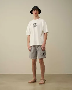 C.P. Company Flatt Nylon Cargo Swim Shorts Drizzle Grey Hot