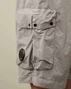 C.P. Company Flatt Nylon Cargo Swim Shorts Drizzle Grey Hot