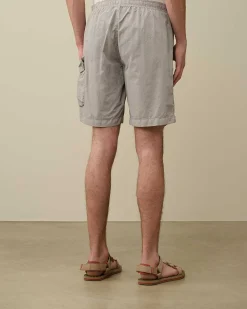 C.P. Company Flatt Nylon Cargo Swim Shorts Drizzle Grey Hot