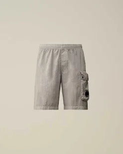 C.P. Company Flatt Nylon Cargo Swim Shorts Drizzle Grey Hot