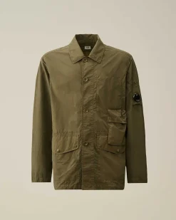 C.P. Company Flatt Nylon Chore Jacket Ivy Green Sale