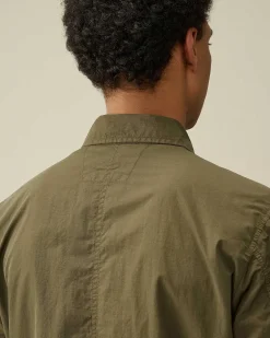 C.P. Company Flatt Nylon Chore Jacket Ivy Green Sale