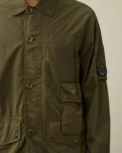 C.P. Company Flatt Nylon Chore Jacket Ivy Green Sale