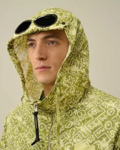 C.P. Company Flatt Nylon Goggle Jacket White Pear Best