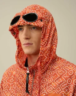 C.P. Company Flatt Nylon Goggle Jacket Gold Flame-Orange Discount