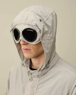 C.P. Company Flatt Nylon Goggle Overshirt Drizzle Grey Cheap