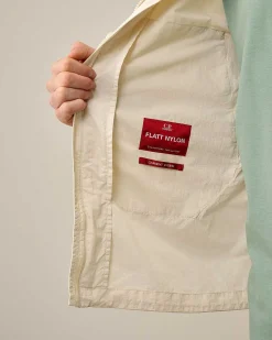 C.P. Company Flatt Nylon Goggle Overshirt Pistachio Shell-Beige Best Sale