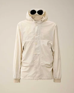 C.P. Company Flatt Nylon Goggle Overshirt Pistachio Shell-Beige Best Sale