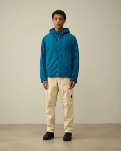 C.P. Company Flatt Nylon Reversible Hooded Jacket Ink Blue Hot
