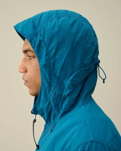 C.P. Company Flatt Nylon Reversible Hooded Jacket Ink Blue Hot