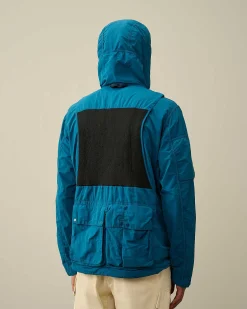 C.P. Company Flatt Nylon Reversible Hooded Jacket Ink Blue Hot