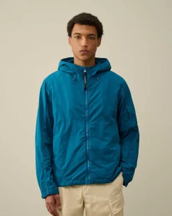C.P. Company Flatt Nylon Reversible Hooded Jacket Ink Blue Hot