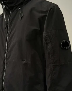 C.P. Company Flatt Nylon Reversible Hooded Jacket Black Best