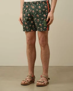 C.P. Company Flatt Nylon Sponged Swim Shorts Duck Green Hot
