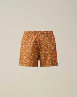 C.P. Company Flatt Nylon Sponged Swim Shorts Pastry Shell-Orange Cheap