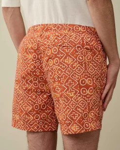 C.P. Company Flatt Nylon Swim Shorts Gold Flame-Orange Sale