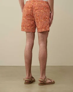 C.P. Company Flatt Nylon Swim Shorts Gold Flame-Orange Sale