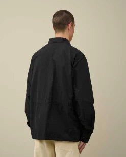 C.P. Company Flatt Nylon Utility Overshirt Total Eclipse-Blue Outlet